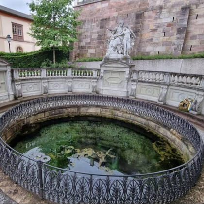 Source of the Danube β Donauquelle, Germany Photograph of the official source of the Danube River in Donaueschingen, Germany